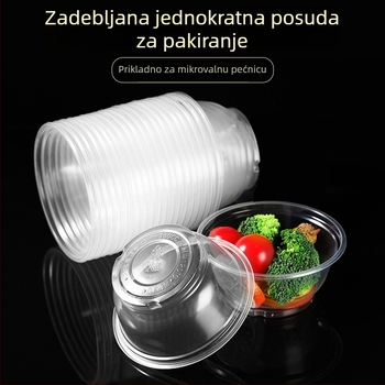 20 komada jednokratnih kružnih plastičnih zdjela, 360 ml – zdjele za juhu za dostavu i kućnu upotrebu