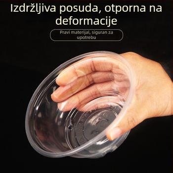 20 komada jednokratnih kružnih plastičnih zdjela, 360 ml – zdjele za juhu za dostavu i kućnu upotrebu