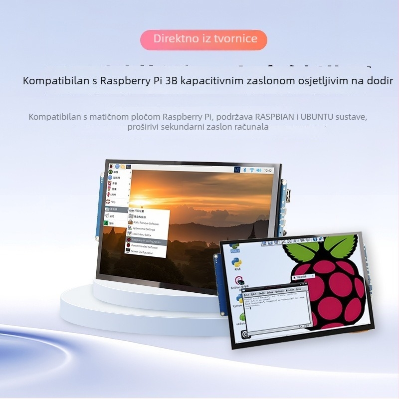 10,1-inčni HDMI IPS LCD zaslon s kapacitivnim dodirnim zaslonom, bez upravljača, za Raspberry Pi