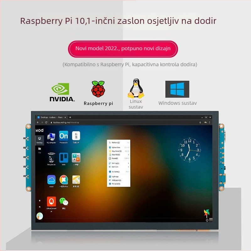 10,1-inčni HDMI IPS LCD zaslon s kapacitivnim dodirnim zaslonom, bez upravljača, za Raspberry Pi