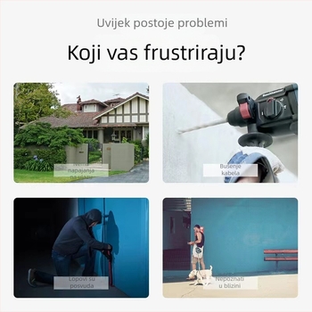 ICSEE Solarni bežična vanjska sigurnosna kamera, niska potrošnja, Wi-Fi, HD 3MP/2K, detekcija pokreta