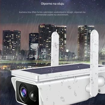 ICSEE Solarni bežična vanjska sigurnosna kamera, niska potrošnja, Wi-Fi, HD 3MP/2K, detekcija pokreta
