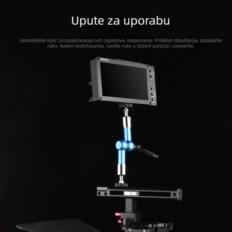 YELANGU magični ram za kameru i DV monitor — univerzalni držač LCD zaslona, aluminijska legura, maksimalno opterećenje 2–5 kg, model A75