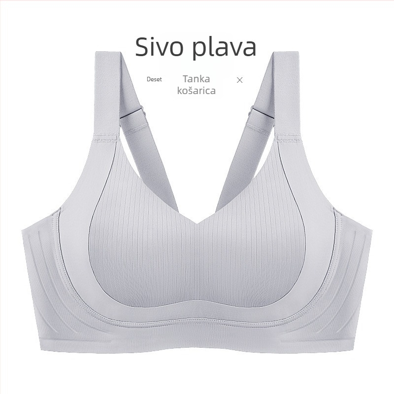 Plus veličine grudnjak s čašicama u obliku zeca, bez žice, mek podrška, podizanje, anti-sag