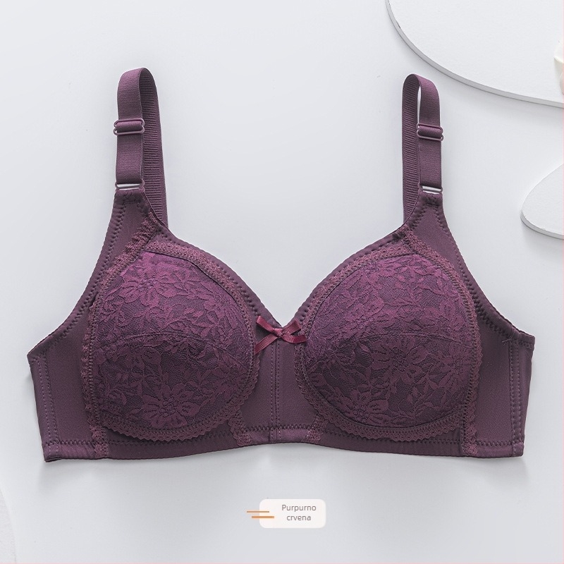 Plus-size čipkasti bežični minimizator grudnjaka, puna košarica, bez žica