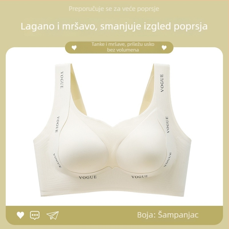 Trudnički sportski grudnjak, potpuno pokriven, push-up, prozračan najlon, stražnje zatvaranje s četiri reda kopči, jastučići od pjene, udoban, bez metalnih potpora