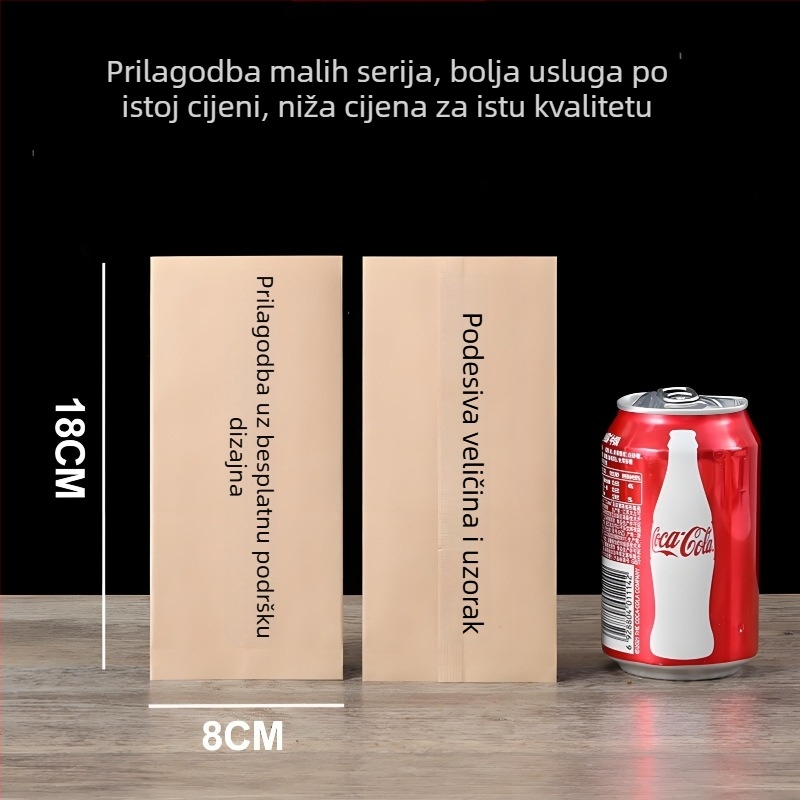 Jednokratne papirnate vrećice otporne na ulje i vodu za zlatno hrskave kobasice s roštilja, karamelizirane plodove hloha i glutenske poslastice – universalne, ekološke, biološki razgradive