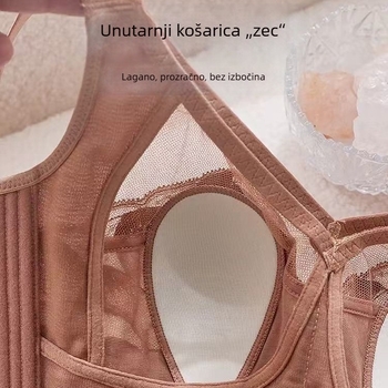 Minimizirajući grudnjak za velike grudi, s punim košaricama, tanak, bez žica, potpuno pokriven, skuplja bočne grudi, podesiva, Plus Size
