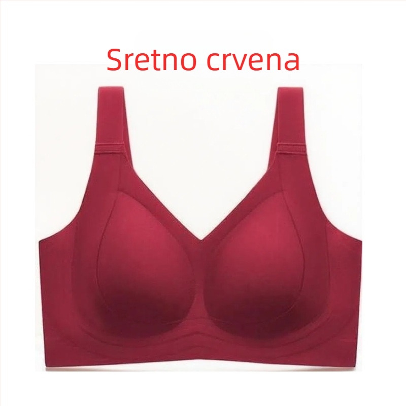 Bezšivni grudnjak s širokim elastičnim trakama, čvrste košarice za podizanje i podršku, potpuno pokriće, podesivi stražnji pojas, velika veličina