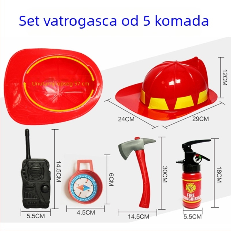 Dječji set vatrogasnih kapa za igru uloga – rekviziti za cosplay