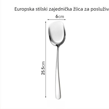 Žlica za posluživanje od 304 nehrđajućeg čelika za hotele, restorane i javne kuhinje; higijenska i laka za čišćenje.