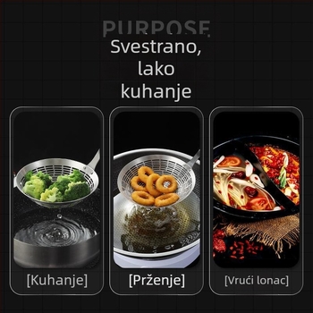 Sito od nehrđajućeg čelika visoke kakvoće, za tjesteninu i knedle, cjedilo za prženje, posebno za Chaosan hot pot