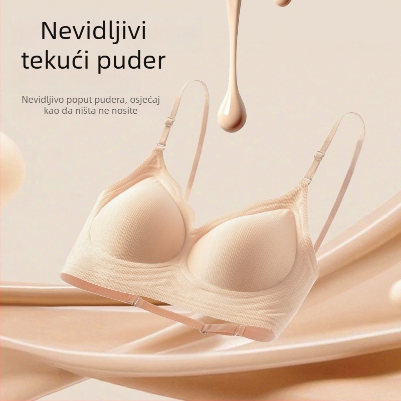 Sutien bez leđa s odvojivim remenima, za male grudi, push-up, protiv opuštanja, prozračan, udoban