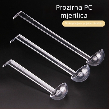 PC prozirna akrilna žličica za džem s dugim drškom i kukicom, žličica za mjere sastojke i žličica za bisere za mliječni čaj