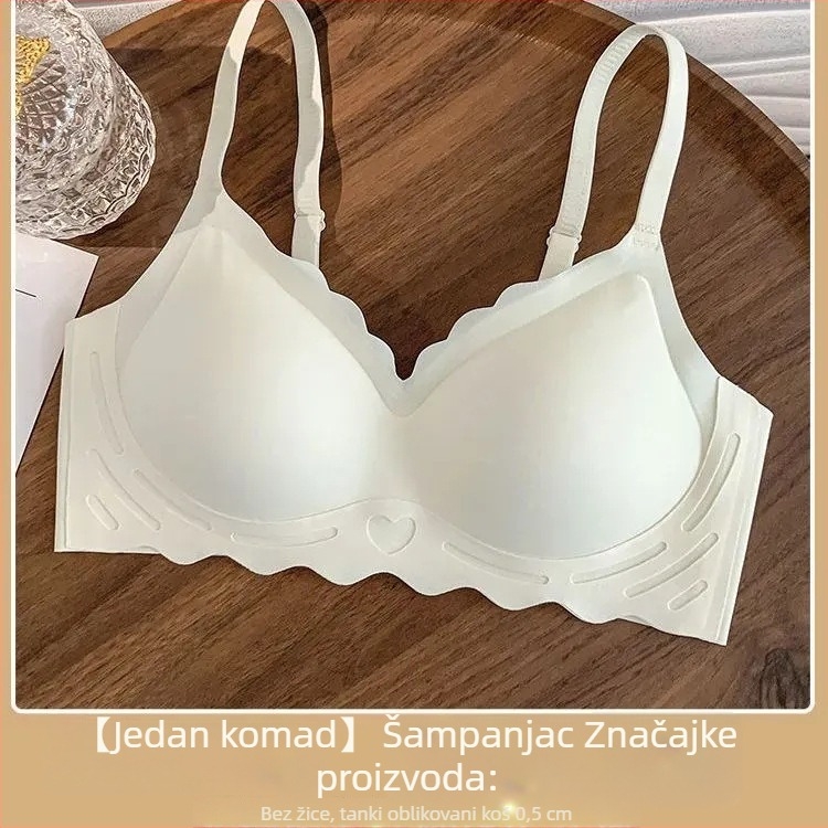 Bezšivna grudnjica za žene s malim grudima, bez žice, push-up efekt, podizanje i udobnost