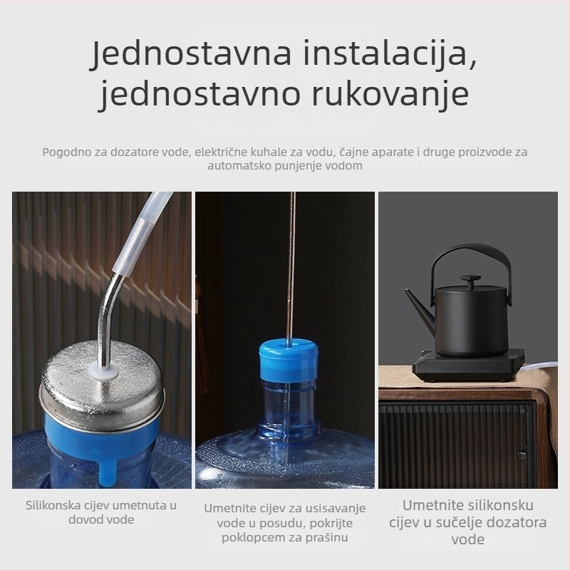 Set čajnih dodataka od čistog titana: gornji vodni cjevovod, uronjena cijev, dovod vode za električni čajnik i uređaj za čaj bar