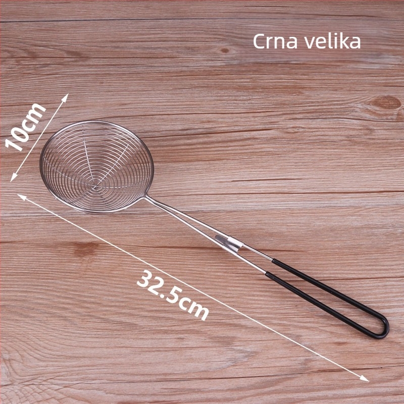 Sito bisera s crvenim ručkom, nehrđajući čelik, fina filtracijska mreža, duboko malo cedilo za vruću juhu, kuhinja i mliječni čaj
