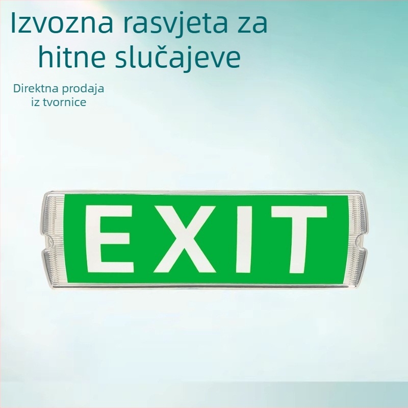 LED hitno svjetlo za evakuaciju pri požaru, sigurnosni izlazni indikator s engleskim natpisom, IP65, model Jh-3511