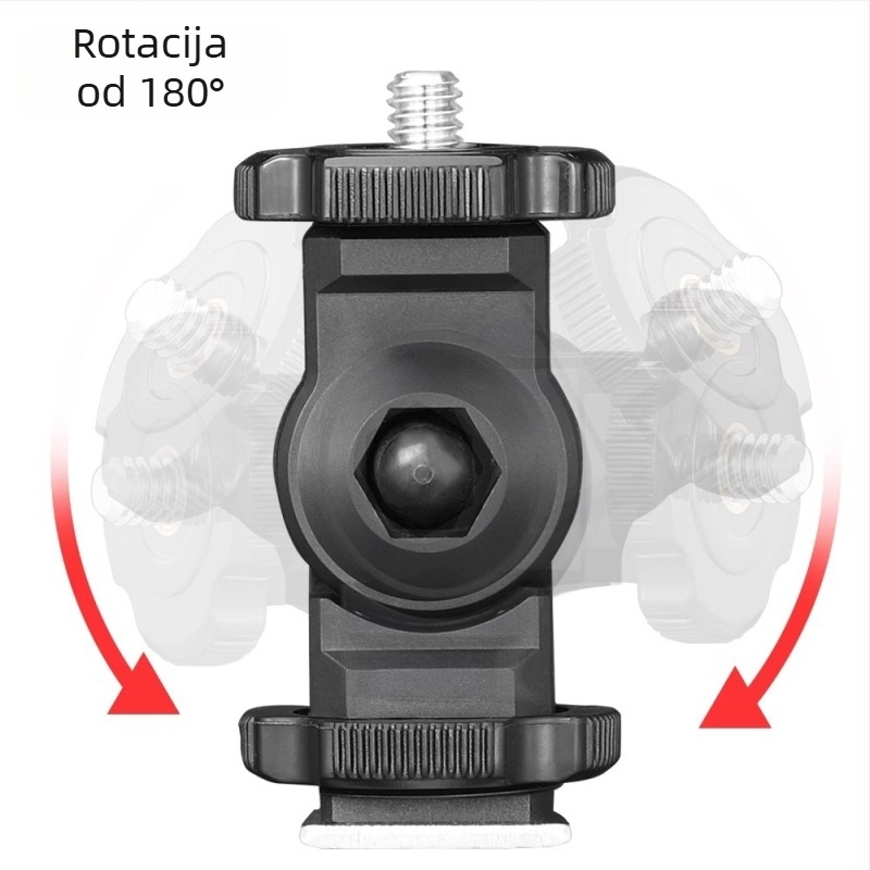 Shenniu original LED rasvjeta za dopunsko osvjetljenje, L-oblik držač lampe, držač za kameru i adapter za mikrofon/monitor na kameri