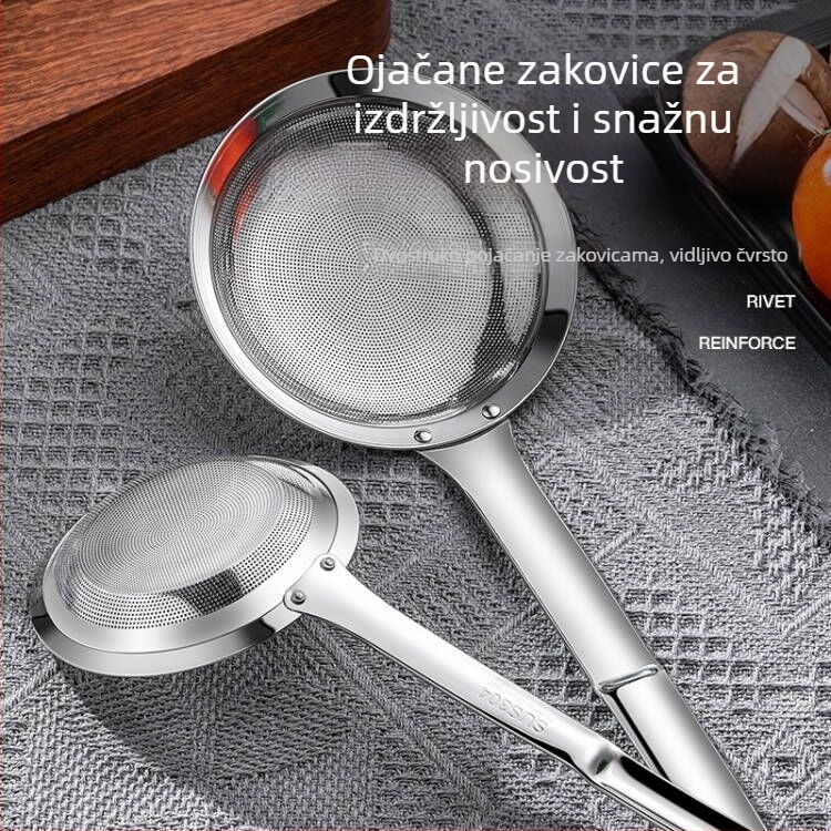 Kuhinjska žlica od nehrđajućeg čelika s filtrom za odvajanje ulja i uklanjanje pjene
