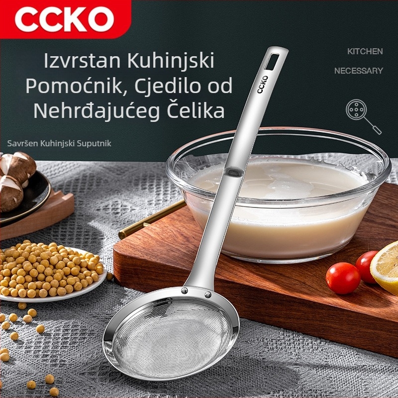 Kuhinjska žlica od nehrđajućeg čelika s filtrom za odvajanje ulja i uklanjanje pjene
