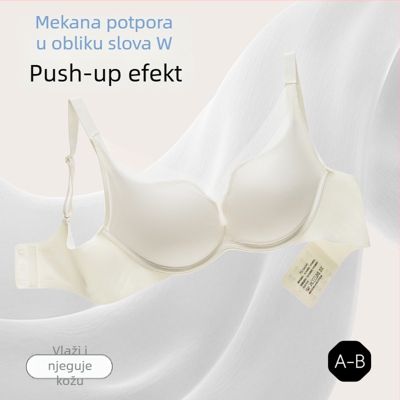 Modalni push-up grudnjak za male grudi, bezšivan, prozračan mrežasti materijal, 3D oblikovanje dekolta