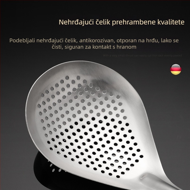 Nerđajući čelik, velika mrežasta žlica-sito za rezance i knedle, debeli kuhinjski filter za prženje