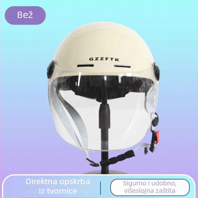 Kaciga za električni bicikl, prema novom nacionalnom standardu, za muškarce i žene, sve sezone, prozračna i zaštita od sunca, polu-lice kaciga