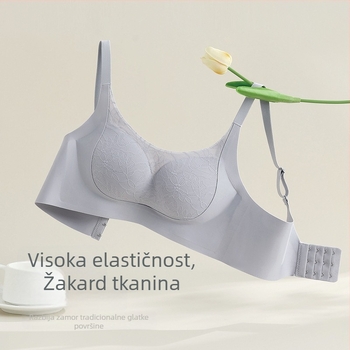 Ženski grudnjak bez žice, s košaricama 3/4, mekana potpora, podstava od mulberry svile