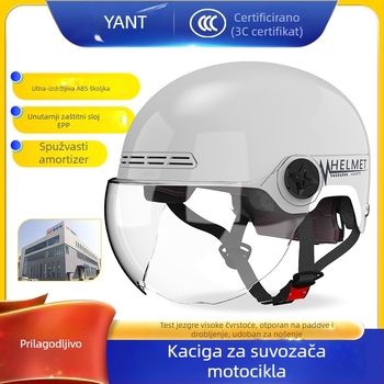 Eucalyptus 3C certificirani polu-šlem za električne motocikle, unisex, sve sezone, gradska vožnja