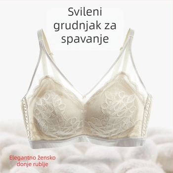 Svileno donje rublje za žene velikih veličina, vizualno smanjuje velike grudi, skuplja i podupire, bez žica, ugodna koži, smanjuje bočne prsa, noćni grudnjak