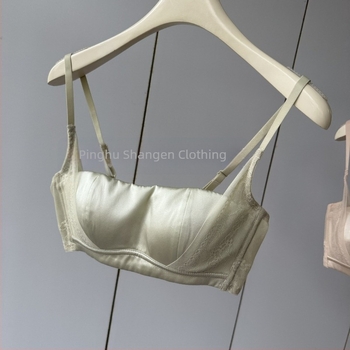 Strapless grudnjak od svile 16 momme, ravni dekolte s čipkastim obrubom, podesiv, bez žice