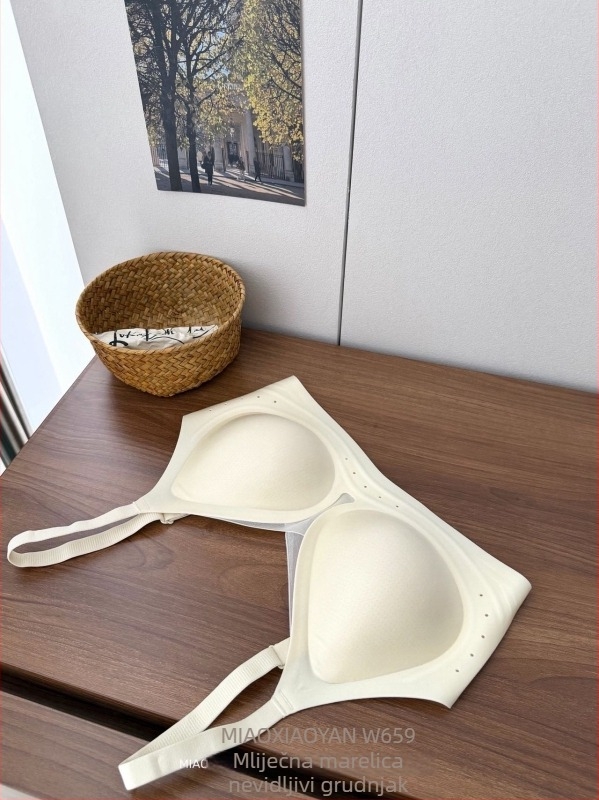 659 Mulberry Silk Milk-Satin ženski grudnjak, mreža koja diše, bezšivni, glatki, osvježavajući, lagani, push-up