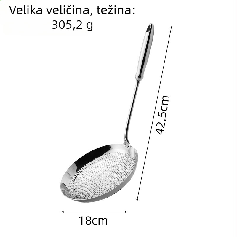 Velika cjediljka od 316L nehrđajućeg čelika, za tjesteninu i knedle, mrežasti filtr za kuhanje i prženje
