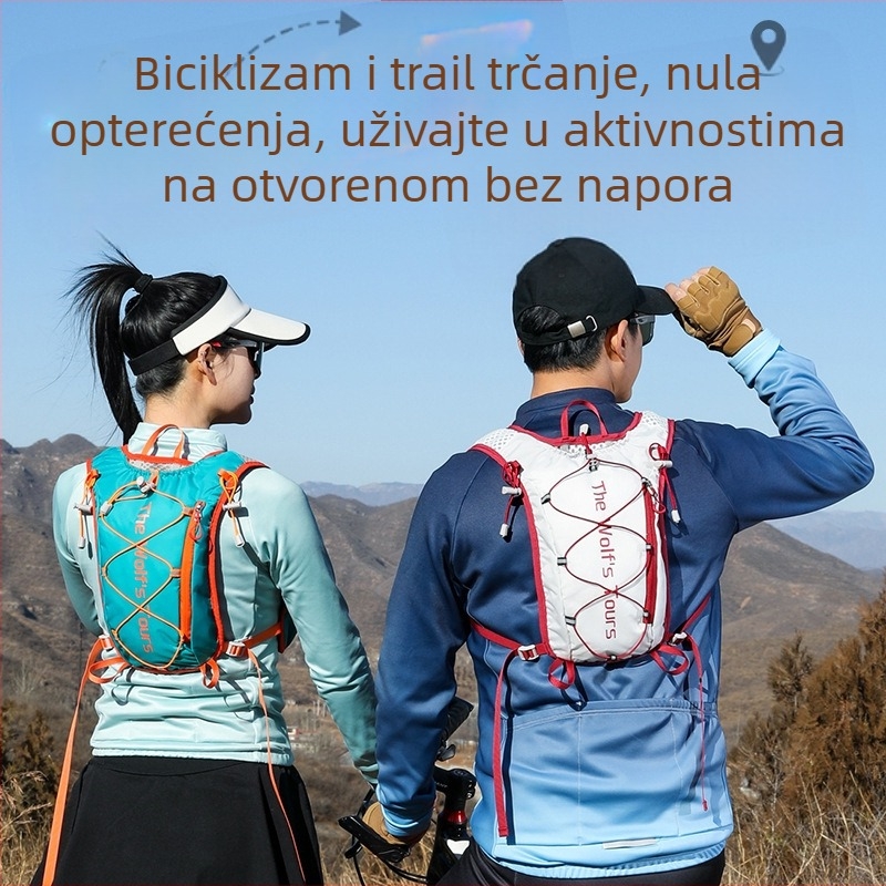 Terenski ruksak za trčanje i aktivnosti na otvorenom, vodootporan i otporan na habanje, lagan i kompaktan za biciklizam i trčanje