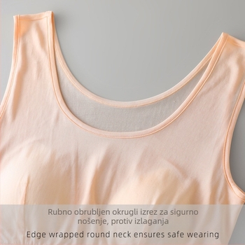 Tanki grudnjak u stilu camisole od 100% svile Mulberry, pleteni svila, udoban i prozračan, bez žica, minimalističko donje rublje