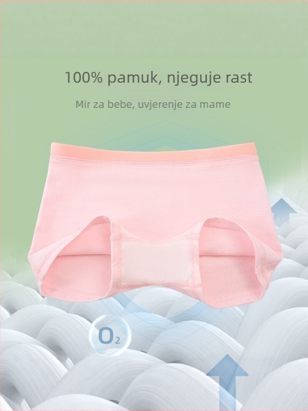 Dječje pamukaste bokserice tipa A, antibakterijske, mekane i prozračne, veličina 10A, uzrast 3–8 godina