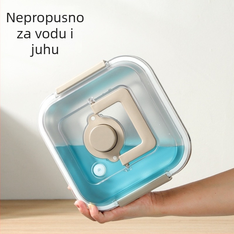 Spremnik od nehrđajućeg čelika s vakuumom za očuvanje svježine, ojačani, veliki kapacitet, kutija za ručak, čuvanje u hladnjaku, zatvorena