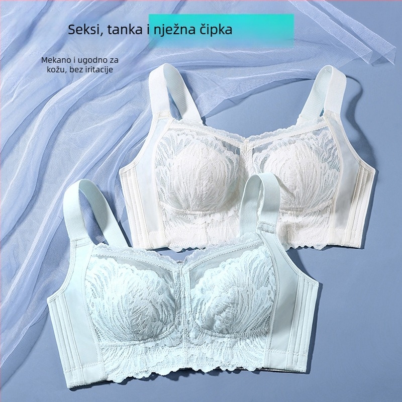 Ženski grudnjak od 100% svilene Mulberry, ultra tanak, šalice s oblikom kunićjih ušiju, bez žičnice, lagana podrška, vizualno smanjuje velik grudnjak