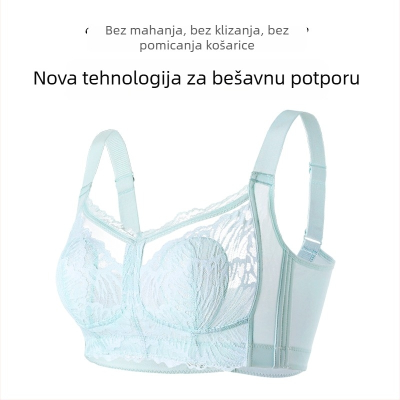 Ženski grudnjak od 100% svilene Mulberry, ultra tanak, šalice s oblikom kunićjih ušiju, bez žičnice, lagana podrška, vizualno smanjuje velik grudnjak