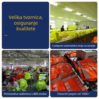 GS-09 vesta s više džepova, visoke vidljivosti i reflektirajuća mrežasta za gradilište, službu i vožnju