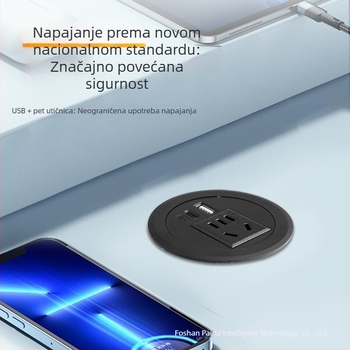 Parika Ugrađena okrugla USB utičnica za stol