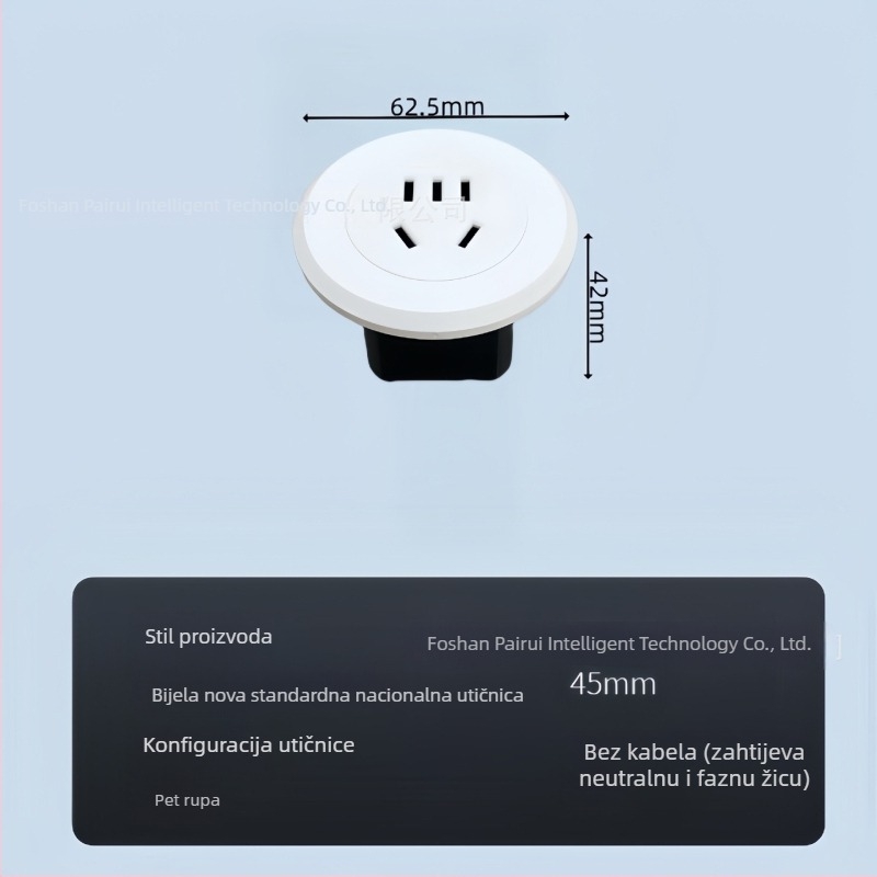 Parika Ugrađena okrugla USB utičnica za stol