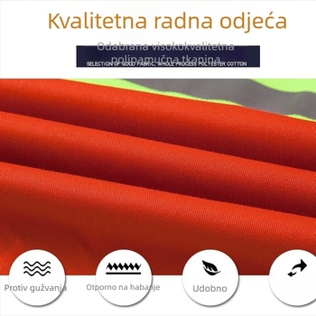 Vesta od poliestera i pamuka s reflektirajućim panelima za uređenje okoliša i sigurnost na radu