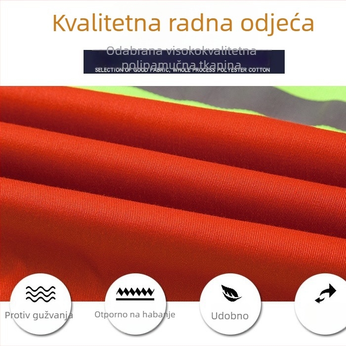 Vesta od poliestera i pamuka s reflektirajućim panelima za uređenje okoliša i sigurnost na radu