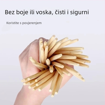Jednokratni bambus štapići za jelo, okrugli, debeći, praktični i higijenski za dostavu, kućnu i poslovnu upotrebu