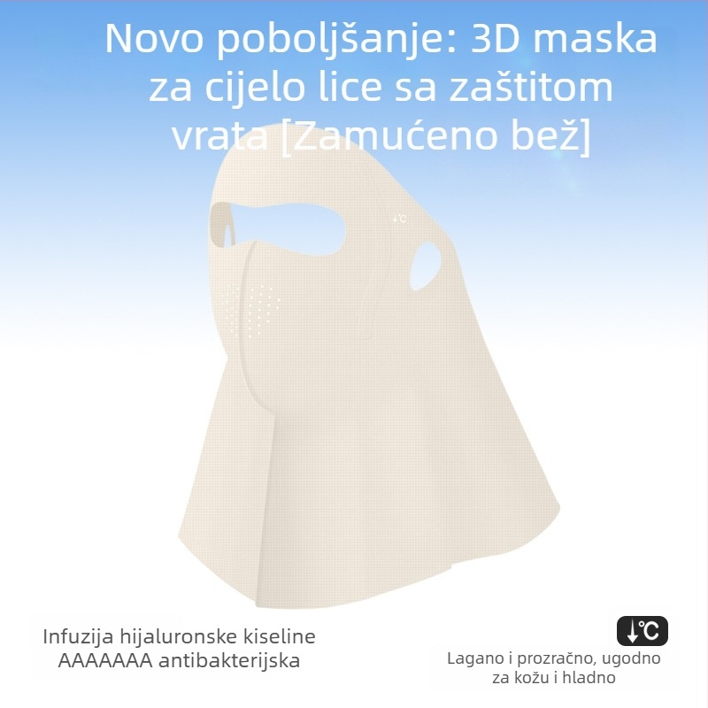 Potpuni zaštitnik lica i vrata s UV zaštitom – za vanjske vožnje i vožnju, ljeto