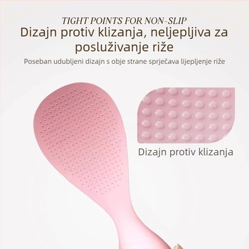 Neprijanjajuća žlica za rižu koja stoji uspravno, kvalitete hrane, otporna na visoke temperature, lako se čisti