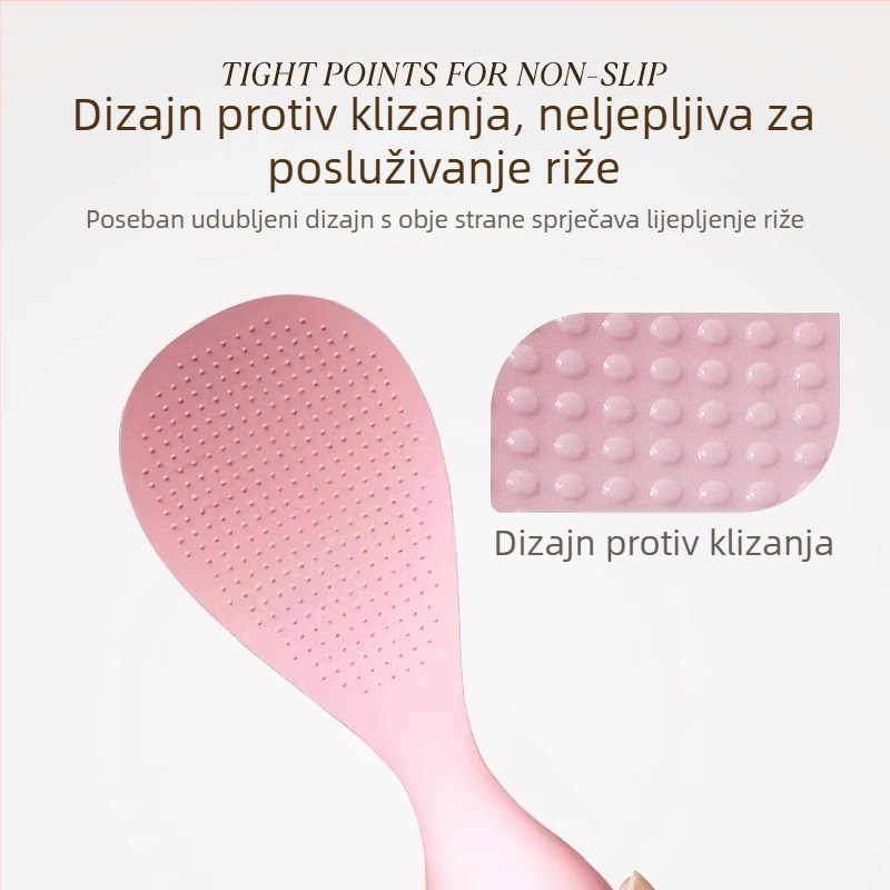 Neprijanjajuća žlica za rižu koja stoji uspravno, kvalitete hrane, otporna na visoke temperature, lako se čisti