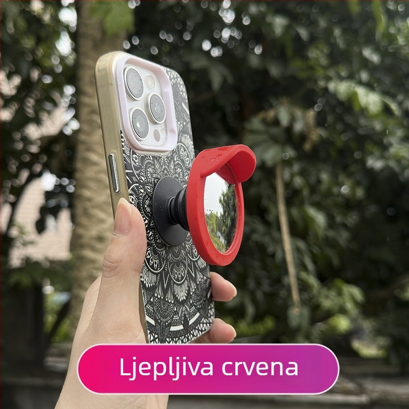 Magnetski držač za telefon s konveksnim zrcalom i izvučenim kutnim stalkom sa zračnim jastukom, kompatibilan s MagSafe.